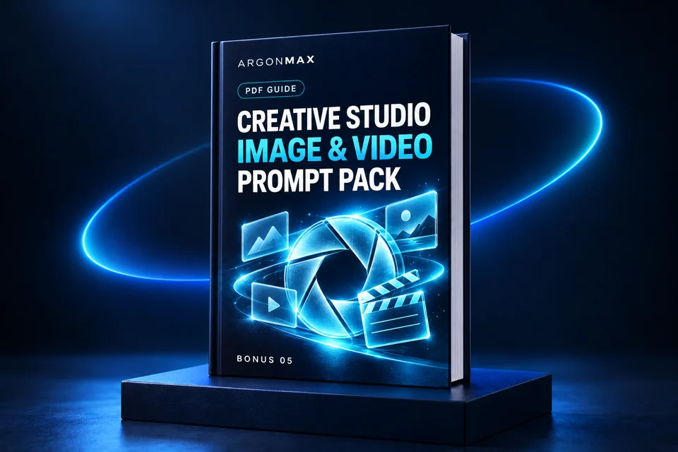 Bonus 5: Creative Studio Image & Video Prompt Pack PDF cover