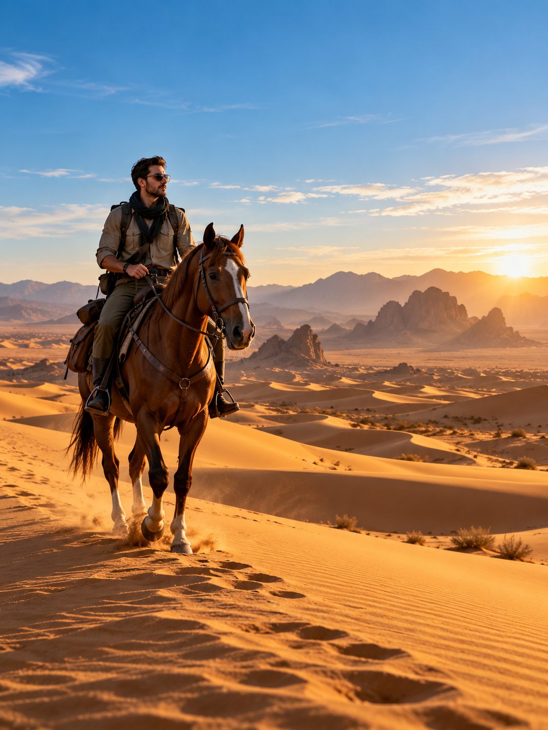 Golden Hour Desert Rider