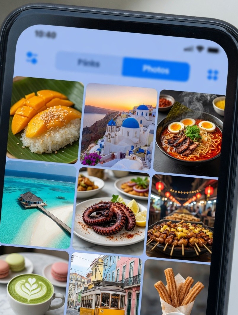 Phone photo gallery used as an app sample
